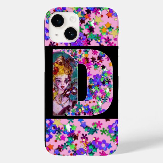 VALENTIJN VENETIAN MASQUERADE MONOGRAM D BRIEF Case-Mate iPhone CASE (Achterkant)