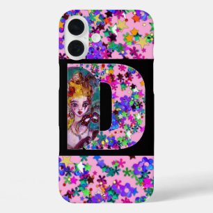 VALENTIJN VENETIAN MASQUERADE MONOGRAM D BRIEF iPhone 16 PLUS HOESJE