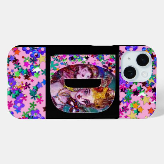 VALENTIJN VENETIAN MASQUERADE MONOGRAM D BRIEF Case-Mate iPhone CASE (Achterkant (horizontaal))