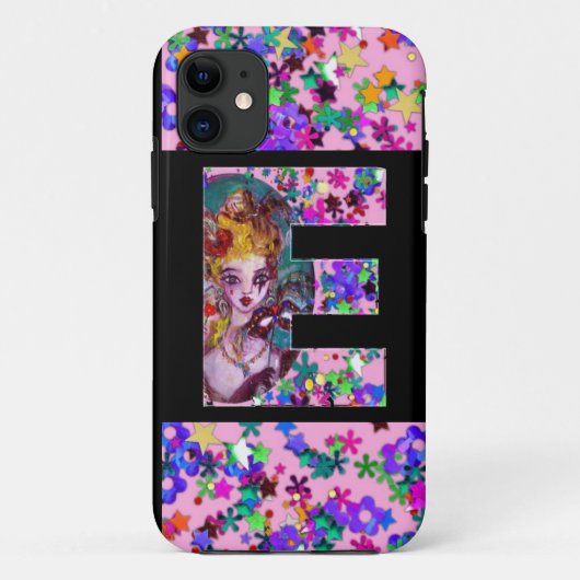 VALENTIJN VENETIAN MASQUERADE MONOGRAM E BRIEF Case-Mate iPhone CASE (Achterkant)