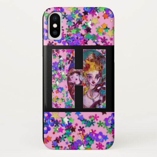 VALENTIJN VENETIAN MASQUERADE MONOGRAM H BRIEF Case-Mate iPhone CASE (Achterkant)