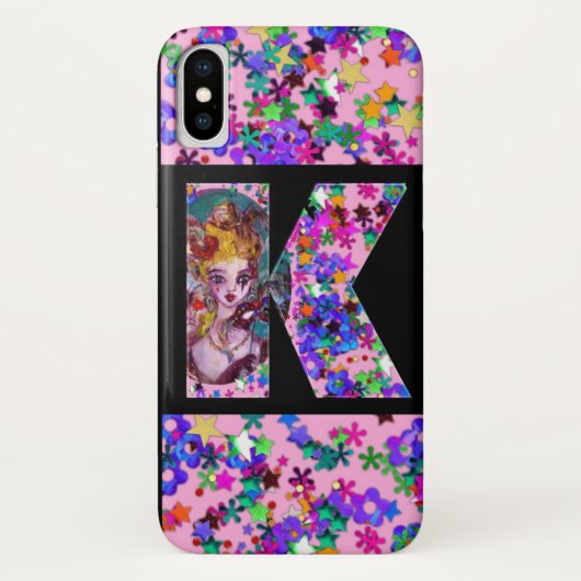 VALENTIJN VENETIAN MASQUERADE MONOGRAM K BRIEF Case-Mate iPhone CASE (Achterkant)