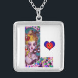 VALENTIJN VENETIAN MASQUERADE MONOGRAM L BRIEF ZILVER VERGULDEN KETTING<br><div class="desc">L alfabet letter initiaal design met hart. Fantastisch levendig en artistiek schilderij met kleurrijke confetti.. Mythische liefde tussen Harlequin en Columbine,  acrylschilderij geïnspireerd uit Venetiaanse vedermaskers en Commedia dell'arte - Venetië. Heldere paarse roze gele kleuren.</div>