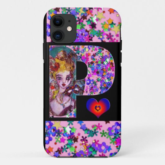 VALENTIJN VENETIAN MASQUERADE MONOGRAM P BRIEF Case-Mate iPhone CASE (Achterkant)