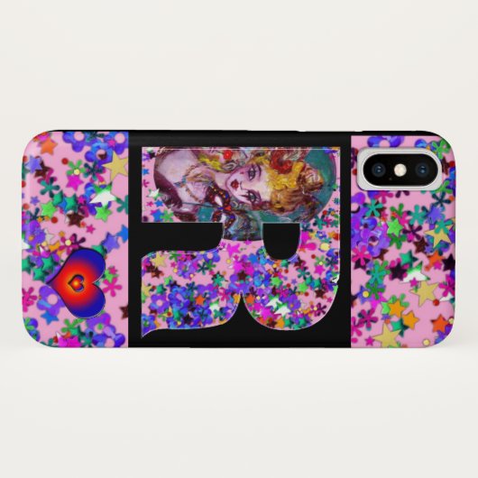 VALENTIJN VENETIAN MASQUERADE MONOGRAM R BRIEF Case-Mate iPhone CASE (Achterkant (horizontaal))