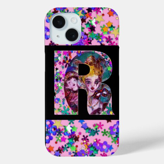 VALENTIJN VENETIAN MASQUERADE MONOGRAM R BRIEF Case-Mate iPhone CASE (Achterkant)