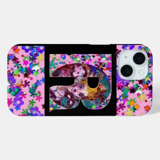 VALENTIJN VENETIAN MASQUERADE MONOGRAM R BRIEF Case-Mate iPhone CASE (Achterkant (horizontaal))