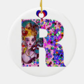 VALENTIJN VENETIAN MASQUERADE MONOGRAM R BRIEF KERAMISCH ORNAMENT (Achterkant)