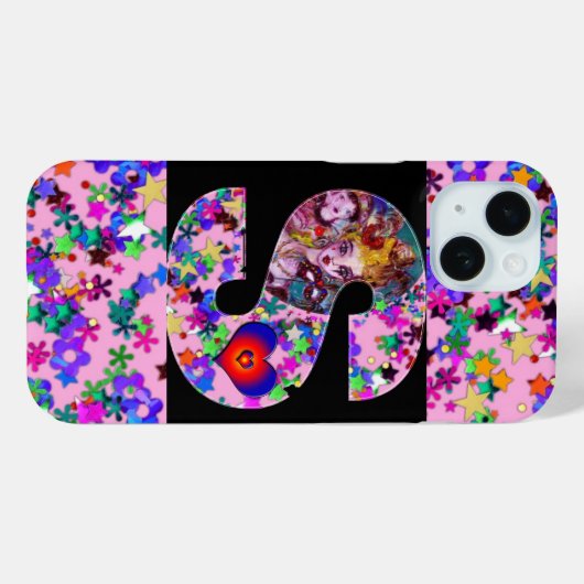 VALENTIJN VENETIAN MASQUERADE MONOGRAM S BRIEF Case-Mate iPhone CASE (Achterkant (horizontaal))