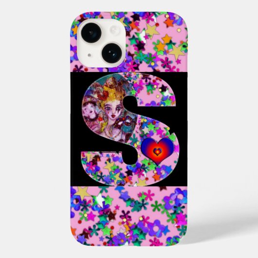 VALENTIJN VENETIAN MASQUERADE MONOGRAM S BRIEF Case-Mate iPhone CASE (Achterkant)