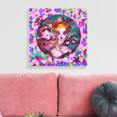 VALENTIJN VENETIAN MASQUERADE PARTIJ CANVAS AFDRUK (Insitu (Woonkamer))