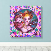 VALENTIJN VENETIAN MASQUERADE PARTIJ CANVAS AFDRUK (Insitu (Houten vloer))