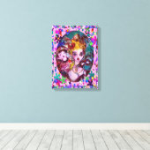 VALENTIJN VENETIAN MASQUERADE PARTIJ CANVAS AFDRUK (Insitu (Houten vloer))