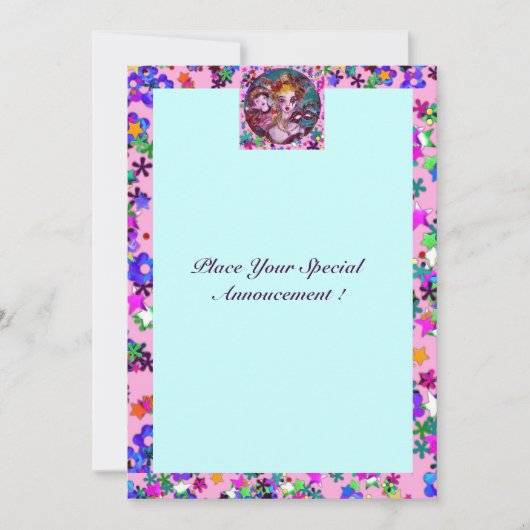 VALENTIJN VENETIAN MASQUERADE PARTIJ KAART (Voorkant)