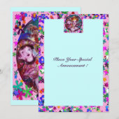 VALENTIJN VENETIAN MASQUERADE PARTIJ KAART (Voorkant / Achterkant)