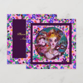 VALENTIJN VENETIAN MASQUERADE PARTIJ KAART (Voorkant / Achterkant)