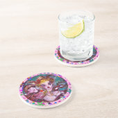 VALENTIJN VENETIAN MASQUERADE PARTIJ ZANDSTEEN ONDERZETTER (Zijkant)