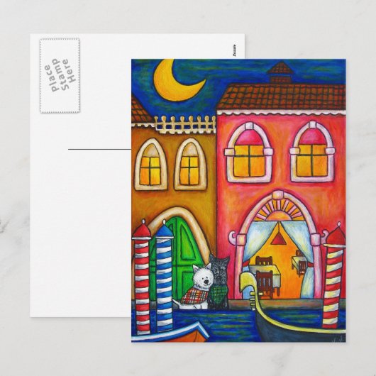 Valentijn Venice Post Kaart (Voorkant / Achterkant)