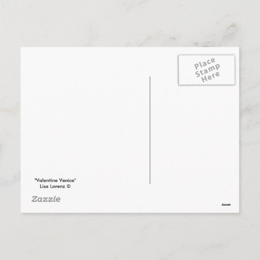 Valentijn Venice Post Kaart (Achterkant)