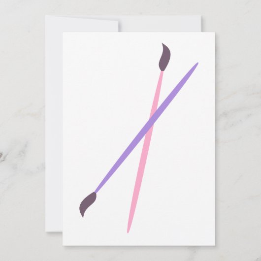 Valentijn verf en penselen kaart (Achterkant)