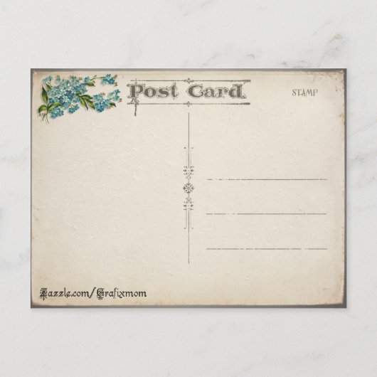  Valentijn vergeet-me-Nots Feestdagenkaart (Achterkant)