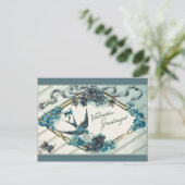  Valentijn vergeet-me-Nots Feestdagenkaart (Staand voorkant)