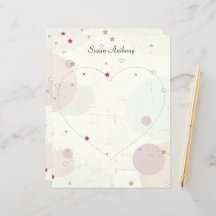 Valentijn Verhard sterren Hart Briefpapier papier