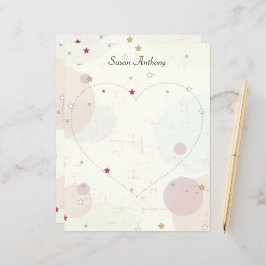 Valentijn Verhard sterren Hart Briefpapier papier