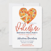 Valentijn Verjaardag Pizza Party Kaart (Voorkant)