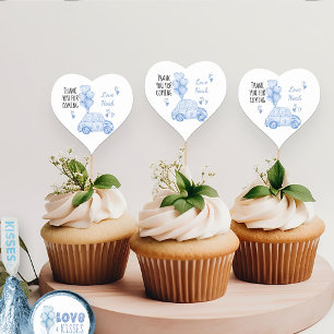 Valentijn Verjaardagsfeestje Blauwe Ballonnen en A Hart Sticker