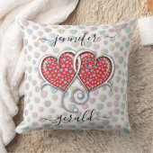 Valentijn verweven harten ontwerp kussen (Deken)