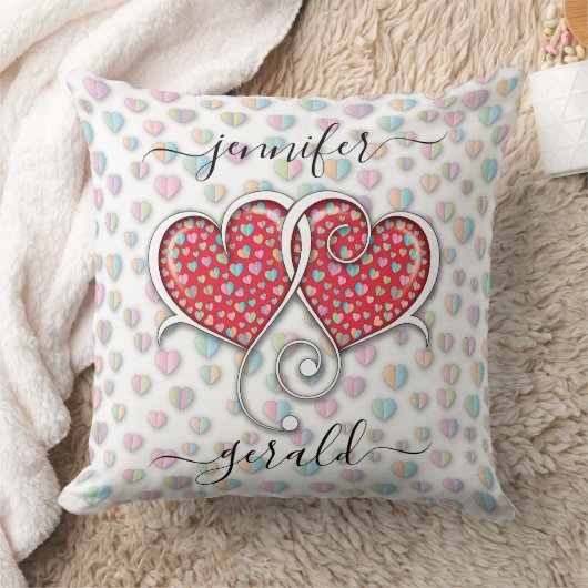 Valentijn verweven harten ontwerp kussen (Deken)