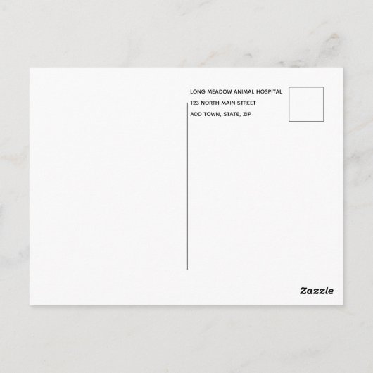 Valentijn Veterinary Holiday Cards Briefkaart (Achterkant)