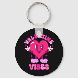 Valentijn Vibes Groovy Valentijnsdag Shirt voor GI Sleutelhanger