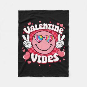 Valentijn Vibes Hippie Tie Dye Sungl Groovy Smilin Fleece Deken