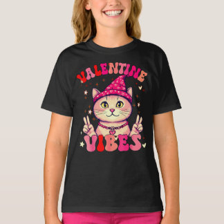 Valentijn Vibes Schattigee Roze Amerikaanse Kortha T-shirt