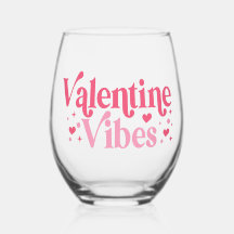 Valentijn Vibes Stemless Wine Glass