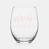 Valentijn Vibes Stemless Wine Glass Wijnglas Zonder Voet (Achterkant)
