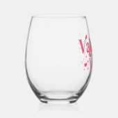 Valentijn Vibes Stemless Wine Glass Wijnglas Zonder Voet (Rechts)