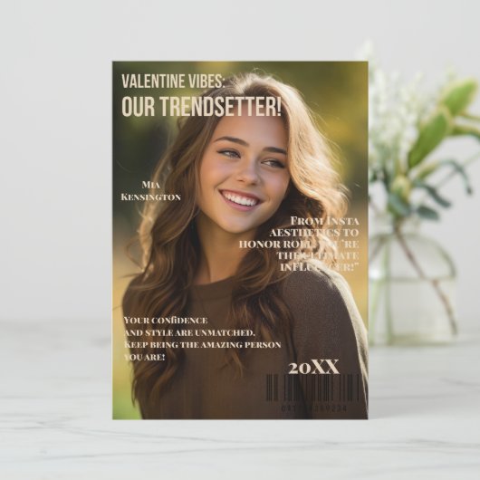 Valentijn Vibes: Trendsetter Tribute Kaart (Staand voorkant)
