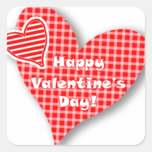 Valentijn Vierkante Sticker (Voorkant)