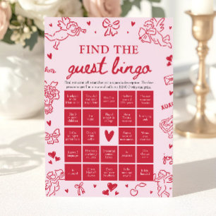 Valentijn Vind de Gast Bingo Baby Shower Spel Kaart
