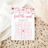 Valentijn Vind het Gast Bingo Baby shower Spel Kaart