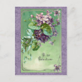 Valentijn Violets and Ribbons Feestdagenkaart (Voorkant)