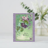 Valentijn Violets and Ribbons Feestdagenkaart (Staand voorkant)