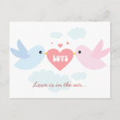 Valentijn Vliegende Tortelduifjes Feestdagenkaart (Voorkant)