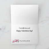 Valentijn Voet Note Cartoon Hart Teen Jam Kaart (Binnen)