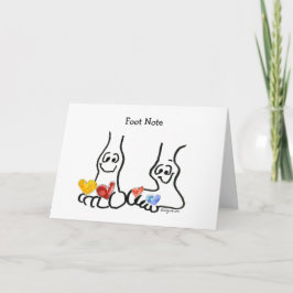 Valentijn Voet Note Cartoon Hart Teen Jam Kaart