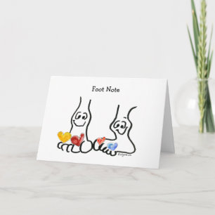 Valentijn Voet Note Cartoon Hart Teen Jam Kaart