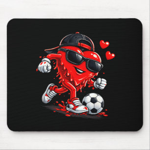 Valentijn Voetbal Hart Drip Sport Liefde Valentijn Muismat